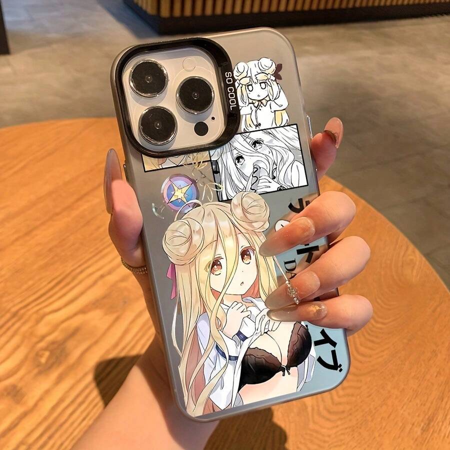 Funda de teléfono Anime Hot Cute Girl Dates a Lives, adecuada para 17 16e 16 15 14 13 12 11 Pro X XR XSMAX 8 Plus, cubierta trasera mate anti-caída, funda para dispositivoóvil, cubierta trasera anti-caída, cubierta mate para, Anime Dates A Lives, Kawaii17 17promax - Negro - Ver 1