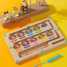 Magnetic Color & Number Maze, Wooden Color Sorting Maze, Color Matching & Counting Puzzle Board, Montessori Matching & Counting Game, Montessori Fine Motor Skills Development Toy - Multicolor - View 5