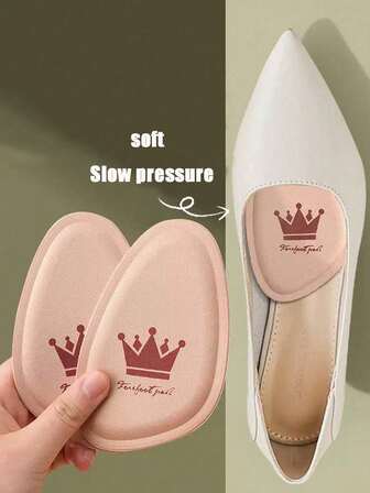 QKC 1 par/2 par aprikosfärgade halkfria framfotsskydd, lämpliga för höga klackar