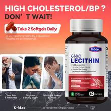 Since 1991 | American Made Lecithin 1200mg - K-Max Brain Function & Liver Support Supplement, CGMP Certified, Premium Quality For Long-Term Wellness - 5 chai – Gói năng lượng đầy đủ - Xem 5