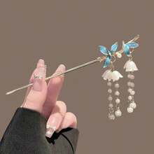 1个新款中国风复古流苏百合花发夹，优雅发饰，适合搭配汉服和旗袍，可作为礼物送给朋友和女朋友，也可用于盘发、发夹等造型。 - 多色1 - 查看 14