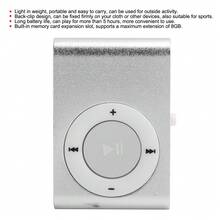Kompakter silberner MP3-Player mit rückseitigem Clip, Kopfhörern und USB-Kabel – Tragbarer digitaler Musikplayer - Silber - Übersicht 6