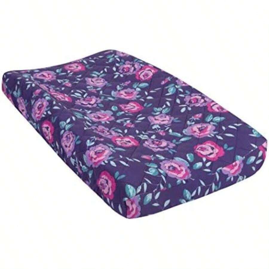Lab Quilted Jersey Changing Pad Cover,(Flora) - Multicolor - Ver 1