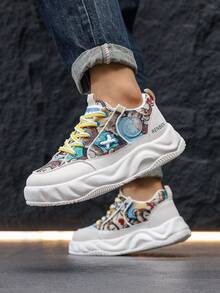 Men's Casual Sneakers New Fashionable Sports Shoes For Men Comfortable, Lightweight And Versatile Colors Thick Sole Heightening Bread Shoes - Multicolor - View 4