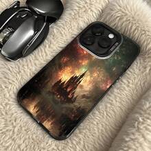 Funda para Teléfono Castillo Plateado Fantasía Cielo con Diseño de Reflejo para iPhone 14 Pro Max y  Galaxy S23 Plus Adecuada para Todas las Estaciones Opción de Regalo Ideal - Plateado - Ver 5