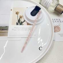 1pc Women's Fashion Minimalist Elegant Acrylic Hair Clip, Suitable For Daily Wear Hair Bun Hair Pin Hair Bun Maker Bun Hair Piece Hair Styling Pins, School Stuff, Hair Accerssories - 彩色 - 查看 9