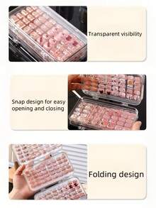 Hộp đựng dụng cụ chăm sóc móng tay di động 4 ngăn - Chất liệu nhựa trong suốt, thiết kế nhiều lớp, có băng dính - Hộp đựng dụng cụ làm móng tiện lợi cho du lịch và sử dụng tại nhà - Thiết kế nhỏ gọn, dễ lấy và bảo vệ - Hộp đựng phụ kiện làm móng thời trang và bền chắc - Trong sáng - Xem 7