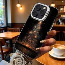 Funda de Teléfono con Patrón de Árbol de Navidad Plateado Brillante para Modelos de  y  Adecuada para Todas las Estaciones Opción de Regalo Ideal - Plateado - Ver 6