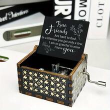 Unique Hand-Cranked Wooden Music Box - No Battery Needed, Perfect Gift For Any Occasion Such As Valentine's Day, Back To School, Easter, Etc. - Multicolor - View 5