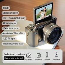 Máy ảnh kỹ thuật số độ phân giải cao mới với màn hình xoay, máy ảnh không gương lật kèm thẻ nhớ 8GB, món quà tuyệt vời cho bạn bè và học sinh. - Máy chụp hình - Xem 12