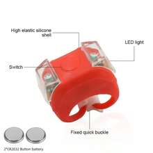 Bicycle Silicone LED Flashing Night Riding Warning Light, Skateboard Light, Outdoor Cycling Taillight