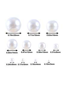 3-20mm ABS Faux Pearl Beads, Loose Round Craft Beads For Jewelry Making, DIY Handmade Needlework Pearl Necklace Bracelet - Pearl Beads - View 5
