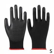12 Pairs Safety Work Garden Gloves PU Coated, Seamless Knit Glove With Polyurethane Coated Smooth Grip On Palm & Fingers, For Men And Women, Ideal For General Duty Work