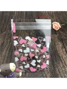 100/200/300pcs Self-Sealing Candy Bags, Transparent Plastic Self-Adhesive Bags Suitable For Valentine's Day, Birthday, Wedding, Christmas, New Year Party, Holiday Banquet, Baking, Wedding Candy Bags, Gift Bags, Decorative Bags - Multicolor - View 7