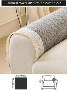 1 Stück Sofakissenbezug für alle Jahreszeiten, moderner minimalistischer rutschfester Sofasitzpolster, staubdichter und waschbarer Sofabezug, hellgrau frisch und modisch, weich und farbecht, haustierfreundlicher Schutzbezug, verstellbar für Ecksofa, geeignet für Schlafzimmer, Büro, Wohnzimmer Kombinationsmöbel, L-förmiges Sofa und 1/2/3/4-Sitzer Sofa