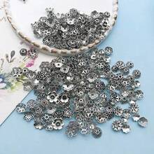 100pcs/Pack Vintage Mixed Style Hollow Flower End Cap Spacer Beads For DIY Bracelet Earring Necklace Jewelry Making - Multicolor - View 4