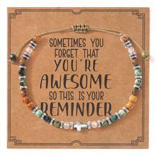 1 pieza Pulsera única de mujer con cuentas de piedras semipreciosas, diseño personalizado adecuado para uso diario, festivales, regalo para ella en su cumpleaños, Año Nuevo, Día de San Valentín - Multicolor - Ver 1