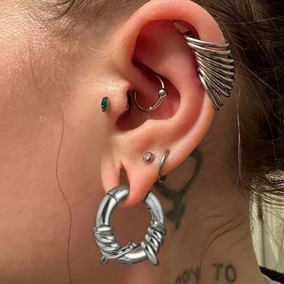 1 adet 6 mm Kulak Tıkaç Küpe, Genişletilmiş Kulak Memeleri İçin Uygun, 316L Paslanmaz Çelik Malzeme, Unisex Punk Tarzı Piercing Takı