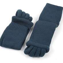 Women Toe Separator Socks Toeless Foot Alignment Socks For Yoga GYM Massage Pain Relief Improves Circulation Stretchy - Màu xanh lam - Xem 5