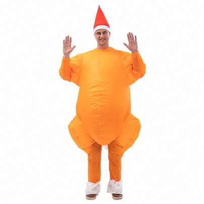 1pc Inflatable Turkey Costume, Suitable For Height 1.5-2m, Funny Costume For Christmas, Halloween Party