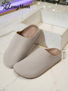 2026 Nowe morelowe, ultralekkie, grube, miękkie, płaskie sandały damskie, z odkrytymi palcami i modną klamrą, drewniane chodaki w stylu letnich, casualowych klapków, z grubą podeszwą, lekkie i wygodne kapcie wakacyjne. Buty Shuzia, aksamitny pasek, podwyższone sandały damskie, idealne na plażę, wakacje, randki i dojazdy do pracy. Wygodne i uniwersalne, idealne na Halloween, Boże Narodzenie i zakupy. - Morela - Zobacz 4