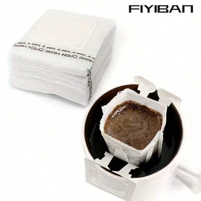 FIYIBAN 50 Bộ Lọc Cà Phê Nhỏ Giọt Di Động, Cốc Nhỏ Giọt Cầm Tay, Túi Giấy Lọc Và Túi Bột Cà Phê Dùng Cho Gia Đình Và Văn Phòng