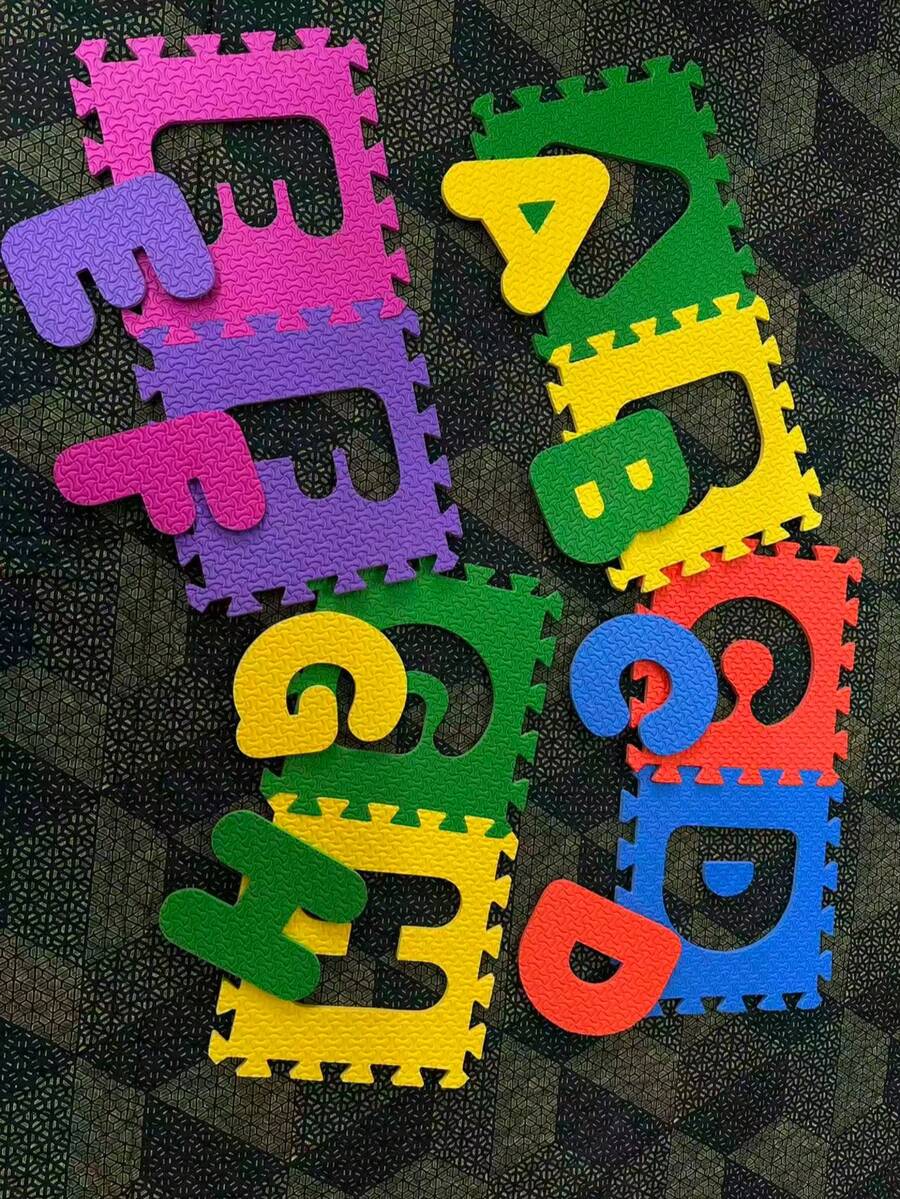 10 pz Tapete de poamy juegos rompecabezas para bebe piso armable de foamy, EVA didactico 29*29*0.8cm Infantil Hogar Didactico