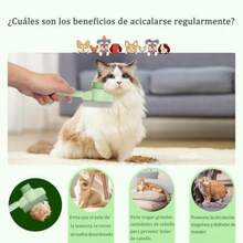 Nuevo peine para gatos y perros, peine para quitar el pelo de las mascotas, peine antipulgas autolimpiable, adecuado para mascotas con depilación.(default) - Multicolor - Ver 4