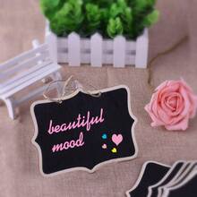 14 Pcs Chalkboards Signs 4. X 6.3 Inch Chalkboard Tags Hanging Message Board Chalkboard Labels Kitchen And Weddings - 黑色 - 查看 5