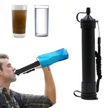 Sistema de filtracin de nivel de 10 nm mejorado para senderismo, camping, viajes, pajitas de agua para purificar el agua, pajita de agua de emergencia negro - negro - - Ver 2