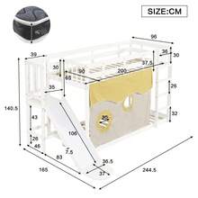 Kids Bed Frames, Headboards & Footboards - White + Wood + 90cm*200cm - View 7