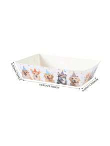 10/24 pièces Boîtes à nourriture pour fête de chien mignonne, boîtes à frites, boîtes à pop-corn, boîtes à pop-corn, décorations de fête d'anniversaire et boîtes à collations pour soirée cinéma en famille, convient pour boîte à déjeuner, boulangerie, burger restaurant - Multicolore - Voir 2