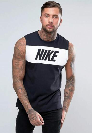  Nike Mens Vest Retro Big Logo Sports Gym Sleeveless Tank Top