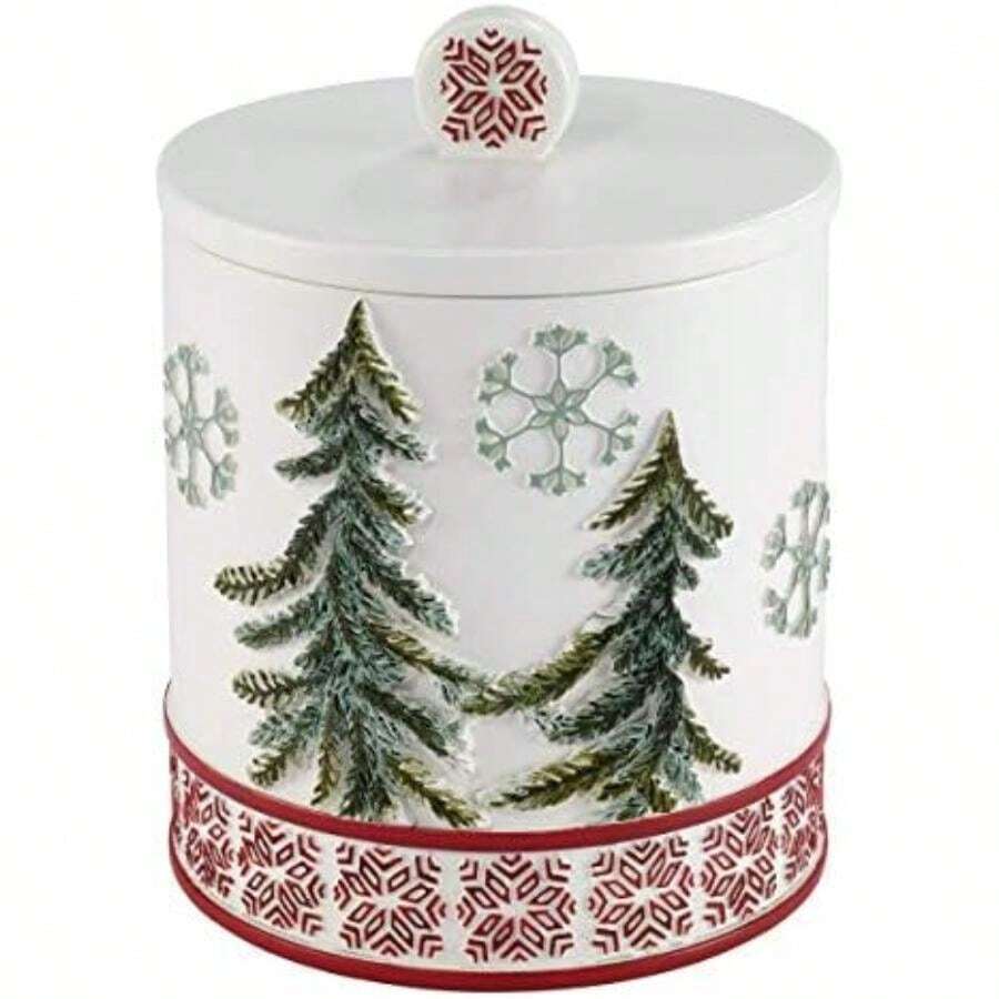 Avanti Linens Christmas - Toalla de Mano, Color Marfil(Jar Multicolor) - Multicolor - Ver 1