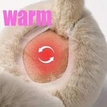 新款女士冬季保暖两件套，可折叠便携可调节弹性耳罩，触屏防滑加厚手套，多种颜色可选，冬季户外骑行滑雪通勤御寒保暖套装，时尚百搭 - 彩色 - 查看 9