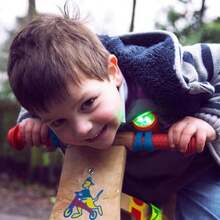 Hornit - Mini bocina para Bicicleta y Scooter con Faro para niños(Rosa, turquesa) - Multicolor - Ver 10