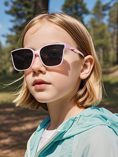 1 Pair Classic Simple Fashion TPEE Braided Temples Kids Eyeglasses, Suitable For Boys And Girls, Party, Holiday, Travel, Decoration, Daily Accessories, Photography Props