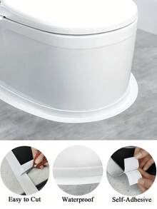 1 Roll Mold-Resistant PVC Self-Adhesive Sealing Tape, Waterproof Anti-Moisture Caulk Tape Sealant, Durable Acrylic Adhesive, Suitable For Bathroom, Bathtub, Toilet, Kitchen Sink, Wall Stains Sealing