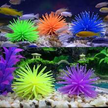 1 buc nou sosire simulare silicon corp moale arici de mare coral colorat silicon rezervor de pește acvariu Aquascape ornamente, accesorii pentru acvariu, decor pentru rezervor de pește