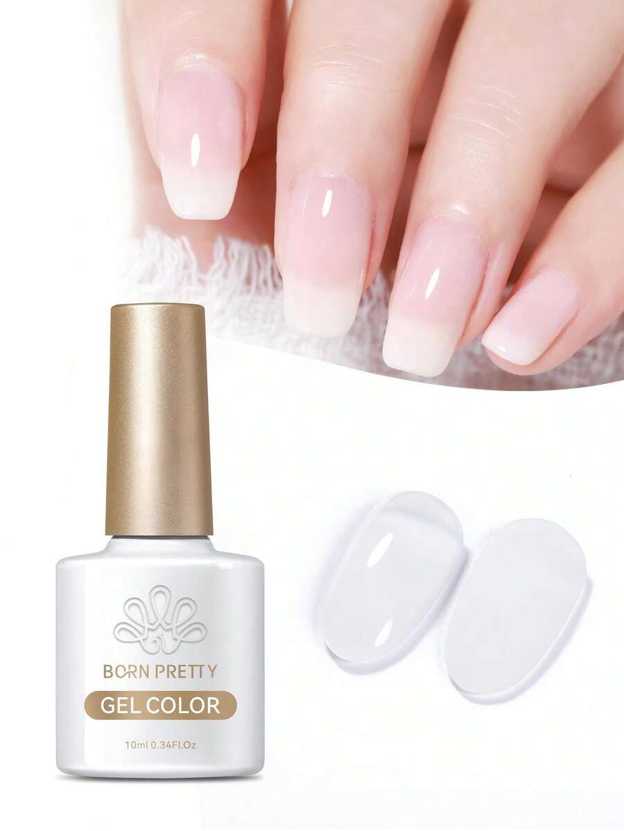 BORN PRETTY 10ml Milky White Quick Extension Gel Nail Polish Pink Nude Construction Quick Building Semi Permanent Nail Art Hard - Clear - View 1