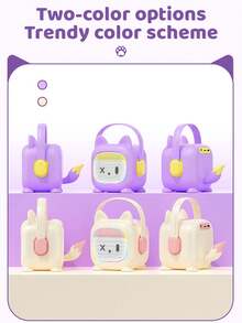 PAKRYS Mini Karaoke Machine With 2 Microphones, Winter & Christmas Gift, Portable Karaoke System Suitable For All Ages, Cute Cat Ear Design With Tail, Colorful LED Lights, Karaoke Speaker, Karaoke Equipment, Wireless Microphone, Ideal For Family Gatherings And Birthday Gifts - Cute Cat Ears and Tail - One Size Fits All - View 8