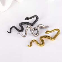 2pcs Snake Shaped Earrings, Suitable For Stretched Ear Piercings, Ear Gauges, Ear Plugs, Body Piercing Tunnels, Made Of 316 Stainless Steel, Body Jewelry - Sanke - View 7