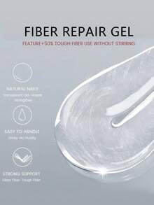 XEIJAYI 1瓶100克纤维修复凝胶，透明指甲修复凝胶，用于修复断裂指甲，强化凝胶，用于修复脆弱指甲 - 無色 - 查看 6