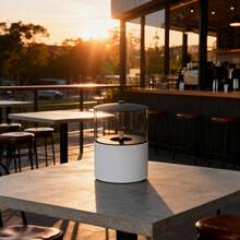 12x15 Cm Tabletop Fireplace With Quick Extinguisher, Ethanol Compatible, For Indoor And Outdoor Use