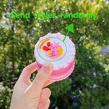 1pc New Creative Pink Ombre Cake Shaped 4-Layer Metal Grinder, Zinc Alloy Material Grinder, Delicate Floral Design, Cute Portable Smoking Accessory
