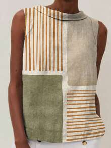 Women's Casual Shirt And Tops Ladies Tee Round Neck Sleeveless Top - Nhiều màu - Xem 2