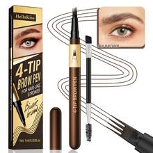 HelloKiss 4-Prong Eyebrow Pencil, Precisely Controls Oil, Micro 4-Prong Tip, Non-Drying Formula, Waterproof & Sweat-Resistant, Quick-Drying Long-Lasting, No Smudging, No Flaking, Maintains Makeup All Day. This Eyebrow Pencil Is Specially Designed For Women, Easily Creating A Naturally Defined Brow Look. Available In 5 Colors. - 多色-單只 - 查看 16