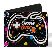 RFID屏蔽双折钱包，带零钱包和身份证件窗口，酷炫足球设计，适合青少年男孩，是生日或圣诞节的绝佳礼物。 - 均碼 - 查看 13