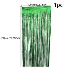 1pc Decorative Tassel Curtain - Green - View 7