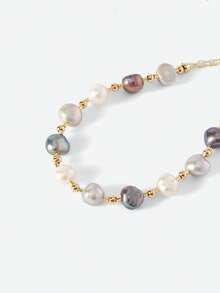 Opalesca 1 chiếc vòng tay ngọc trai tự nhiên mạ vàng 18K, quà tặng cho phụ nữ vào Ngày của Mẹ, Ngày lễ tình nhân, Sinh nhật, Đính hôn, Đám cưới, Cô dâu - Nhiều màu - Xem 6